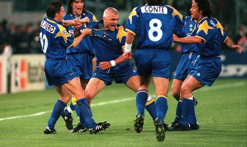 Tabella taglie e misure Kit Personalizzazione Nameset x maglia calcio Juventus AWAY Finale Uefa Champions League 1995 96