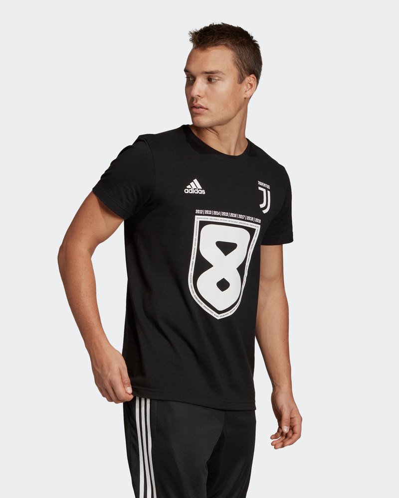 Juventus Turin Adidas Loisirs T-shirt 8 Champion 2019 Homme Noir coton Loisirs
