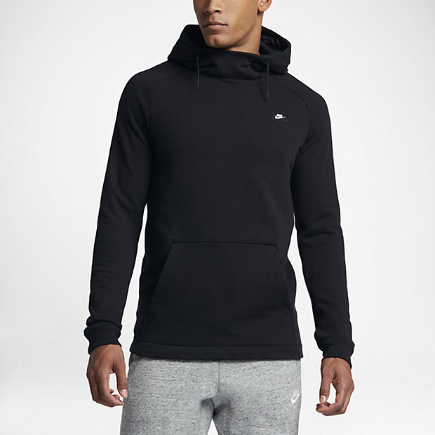 plain black nike hoodie mens