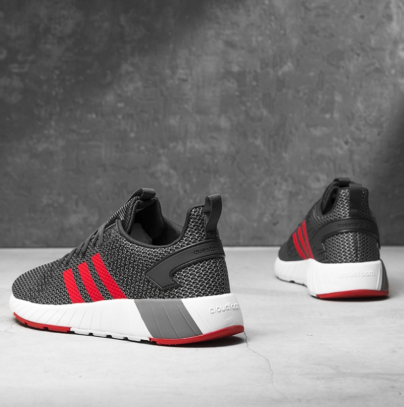 adidas questar byd grey adidas Questar BYD DB1541 Herren Grau Rot Sneaker Turnschuhe