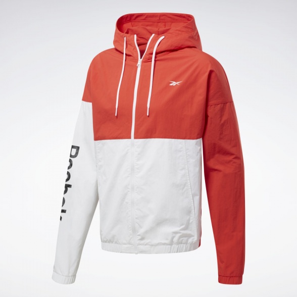 Reebok Sport Jacke Windrunner Herren Rot Linear Logo Reebok Sport Jacke Windrunner Herren Rot Linear Logo
