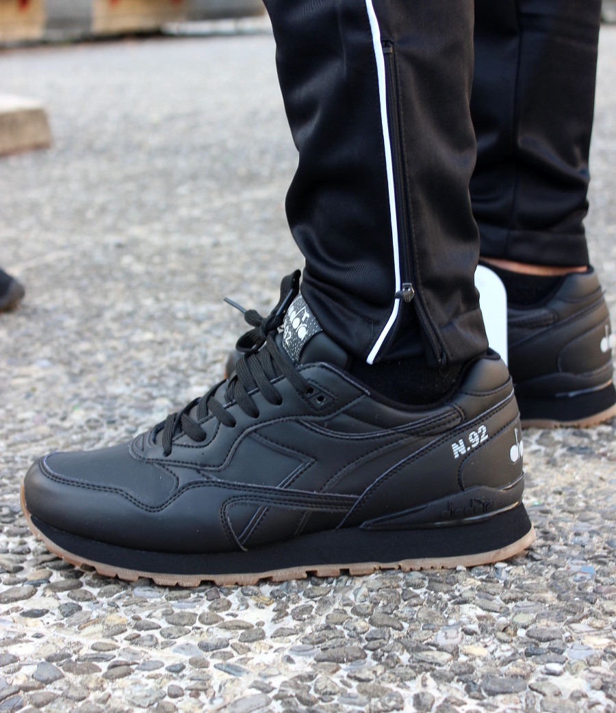 Diadora Sneakers Shoes Schuhe Sport Lifestyle N.92 Leather Black | eBay