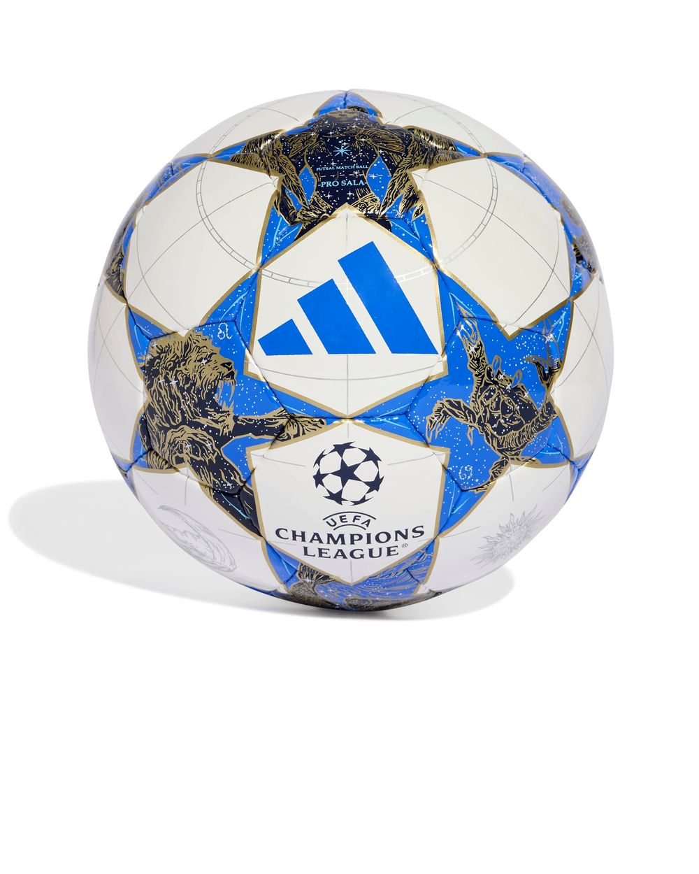 Adidas Football Soccer White and Blue UEFA Pro Controlled Rebound