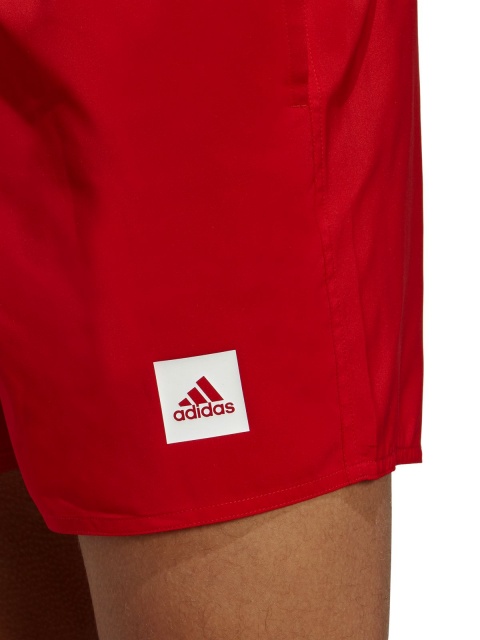 Costume da bagno nuoto mare Piscina pantaloncini Adidas SHORT LENGTH SOLID uomo Rosso - Swimsuit swimming sea Pool shorts Adidas SHORT LENGTH SOLID man Red - Maillot de bain natation mer Pool short Adidas SHORT LENGTH SOLID homme rouge - Badeanzug schwimm meer Pool shorts Adidas SHORT LENGTH SOLID mann rot