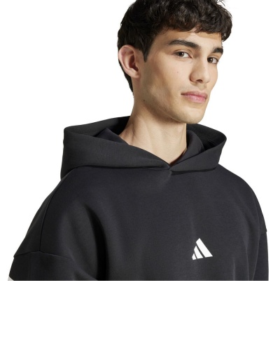 Felpa Cappuccio pullover adidas Future Icons 3-Stripes HD Poliestere Cotone nero Uomo - adidas Future Icons 3-Stripes HD Polyester Cotton Pullover Hoodie Black Men - Sweat à capuche adidas Future Icons 3-Stripes HD en polyester et coton pour homme, noir - adidas Future Icons 3-Streifen HD Polyester-Baumwoll-Pullover-Hoodie Schwarz Herren