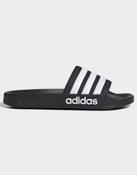 Ciabatte Adidas ADILETTE SHOWER unisex mare piscina nuoto tempo libero gomma Nero Bianco - Adidas ADILETTE SHOWER unisex sea swimming pool swimming free time rubber slippers Black White - Adidas ADILETTE SHOWER unisexe mer piscine natation temps libre chaussons en caoutchouc noir blanc - Adidas ADILETTE SHOWER Unisex Meer Schwimmbad Schwimmen Freizeit Gummipantoffeln Schwarz Weiß