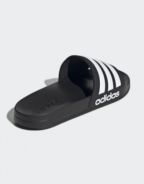 Ciabatte Adidas ADILETTE SHOWER unisex mare piscina nuoto tempo libero gomma Nero Bianco - Adidas ADILETTE SHOWER unisex sea swimming pool swimming free time rubber slippers Black White - Adidas ADILETTE SHOWER unisexe mer piscine natation temps libre chaussons en caoutchouc noir blanc - Adidas ADILETTE SHOWER Unisex Meer Schwimmbad Schwimmen Freizeit Gummipantoffeln Schwarz Weiß