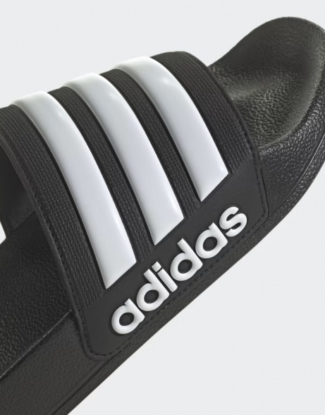 Ciabatte Adidas ADILETTE SHOWER unisex mare piscina nuoto tempo libero gomma Nero Bianco - Adidas ADILETTE SHOWER unisex sea swimming pool swimming free time rubber slippers Black White - Adidas ADILETTE SHOWER unisexe mer piscine natation temps libre chaussons en caoutchouc noir blanc - Adidas ADILETTE SHOWER Unisex Meer Schwimmbad Schwimmen Freizeit Gummipantoffeln Schwarz Weiß