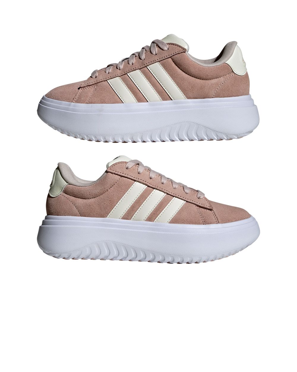 Chaussures sportif vente en gros Sneakers FEMME Adidas VL Court Bold Platform Rose Lifestyle