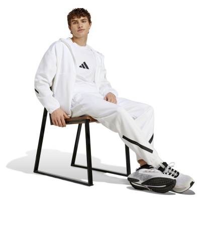 Giacca  sportiva Felpa Cappuccio Adidas Z.N.E. Full-Zip Hoodie Cotone uomo Bianco - Adidas ZNE Full-Zip Hoodie Cotton Men's Sports Jacket Hooded Sweatshirt White - Sweat à capuche zippé Adidas ZNE en coton pour homme, veste de sport, sweat-shirt blanc - Adidas ZNE Full-Zip Hoodie Baumwolle Herren Sportjacke Kapuzenpullover Weiß