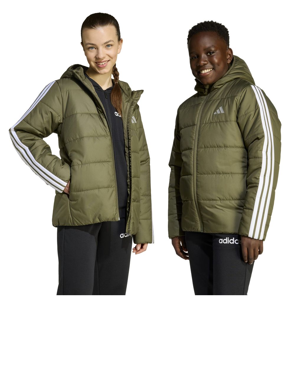 Winter jacket padded jacket children boys unisex Adidas olive green other jackets