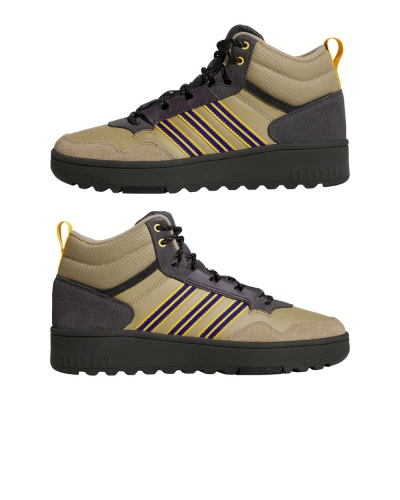 Scarpe Sportive Sneakers Adidas HOOPS 4.0 Mid Winter uomo Grigio marroncino - Sports Shoes Sneakers Adidas HOOPS 4.0 Mid Winter Mens Grey Brown - Chaussures de sport Adidas HOOPS 4.0 Mid Winter homme Aurora Ink, Better Scarlet - Sportschuhe Sneakers Adidas HOOPS 4.0 Mid Winter Herren Grau Braun