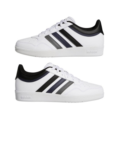 Scarpe Sportive Sneakers Adidas HOOPS HOOPS 4.0 Low uomo Bianco Nero - Adidas HOOPS 4.0 Low Men's Sports Shoes Sneakers White Black - chaussures de sport  Sneakers Adidas HOOPS 4.0 Low pour homme, blanches et noires - Adidas HOOPS 4.0 Low Herren-Sportschuhe Sneaker Weiß Schwarz