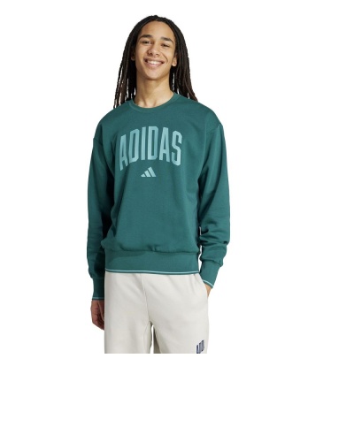 felpa Sportiva girocollo pullover Adidas M Collegiate Sweat Crew Cotone Felpato uomo Verde - Adidas M Collegiate Sweat Crew Cotton Fleece Men's Crewneck Pullover Sports Sweatshirt Green - Sweat-shirt Adidas M Collegiate Sweat Crew en molleton de coton vert pour homme - Adidas M Collegiate Sweat Crew Herren-Pullover aus Baumwollfleece mit Rundhalsausschnitt, Sport-Sweatshirt, Grün
