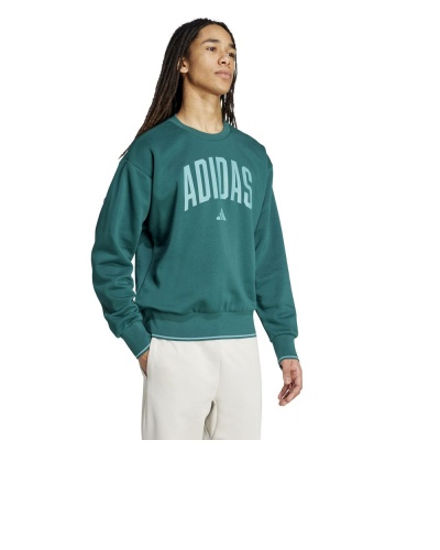 felpa Sportiva girocollo pullover Adidas M Collegiate Sweat Crew Cotone Felpato uomo Verde - Adidas M Collegiate Sweat Crew Cotton Fleece Men's Crewneck Pullover Sports Sweatshirt Green - Sweat-shirt Adidas M Collegiate Sweat Crew en molleton de coton vert pour homme - Adidas M Collegiate Sweat Crew Herren-Pullover aus Baumwollfleece mit Rundhalsausschnitt, Sport-Sweatshirt, Grün