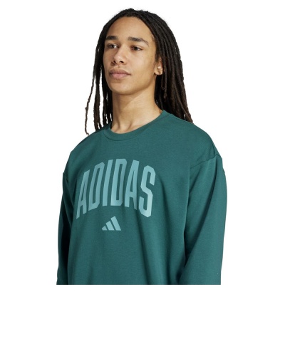 felpa Sportiva girocollo pullover Adidas M Collegiate Sweat Crew Cotone Felpato uomo Verde - Adidas M Collegiate Sweat Crew Cotton Fleece Men's Crewneck Pullover Sports Sweatshirt Green - Sweat-shirt Adidas M Collegiate Sweat Crew en molleton de coton vert pour homme - Adidas M Collegiate Sweat Crew Herren-Pullover aus Baumwollfleece mit Rundhalsausschnitt, Sport-Sweatshirt, Grün