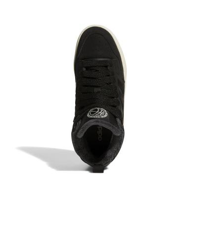Scarpe sportive Sneakers Adidas Rapid Court Mid J Winter Caviglia alta Ragazzo Donna Lifestyle Nero Carbon Bianco - Sports Shoes Sneakers Adidas Rapid Court Mid J Winter High Ankle Boy Women Lifestyle Black Carbon White - Chaussures de sport Baskets Adidas Rapid Court Mid J Winter High Ankle Garçon Femme Lifestyle Noir Carbone Blanc - Sportschuhe Sneakers Adidas Rapid Court Mid J Winter High Ankle Junge Frau Lifestyle Schwarz Carbon Weiß
