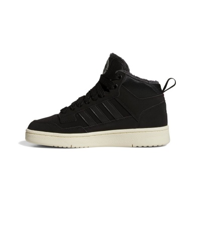 Scarpe sportive Sneakers Adidas Rapid Court Mid J Winter Caviglia alta Ragazzo Donna Lifestyle Nero Carbon Bianco - Sports Shoes Sneakers Adidas Rapid Court Mid J Winter High Ankle Boy Women Lifestyle Black Carbon White - Chaussures de sport Baskets Adidas Rapid Court Mid J Winter High Ankle Garçon Femme Lifestyle Noir Carbone Blanc - Sportschuhe Sneakers Adidas Rapid Court Mid J Winter High Ankle Junge Frau Lifestyle Schwarz Carbon Weiß