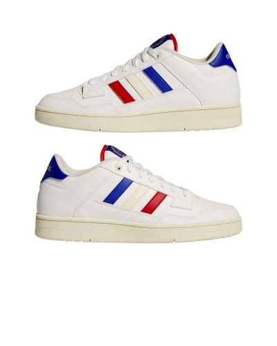 Scarpe sportive Sneakers Adidas RAPID COURT LOW Uomo Lifestyle Bianco Rosso Royal - Adidas RAPID COURT LOW Men\'s Lifestyle Sports Shoes Sneakers White Royal Red - Adidas RAPID COURT LOW Chaussures de sport lifestyle pour homme, blanches et rouges royales - Adidas RAPID COURT LOW Herren Lifestyle-Sportschuhe Sneaker Weiß Königsrot