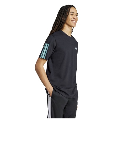 maglia maglietta T-Shirt tempo libero adidas Script maniche Corte Cotone estivo Uomo Nero - Leisure T-Shirt adidas Script Short Sleeve Cotton Summer Mens Black - T-shirt de loisirs adidas Script à manches courtes en coton pour homme, noir - Freizeit T-Shirt adidas Script Kurzarm Baumwolle Sommer Herren Schwarz