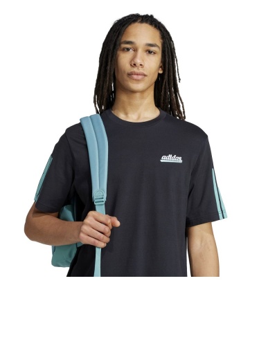 maglia maglietta T-Shirt tempo libero adidas Script maniche Corte Cotone estivo Uomo Nero - Leisure T-Shirt adidas Script Short Sleeve Cotton Summer Mens Black - T-shirt de loisirs adidas Script à manches courtes en coton pour homme, noir - Freizeit T-Shirt adidas Script Kurzarm Baumwolle Sommer Herren Schwarz