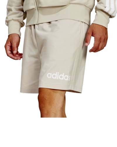 pantaloncini adidas Linear Single Jersey Cotone con tasche Beige - Shorts adidas Linear Single Jersey Cotton with Pockets Beige - Short adidas Linear Single Jersey Coton avec Poches Beige - Shorts adidas Linear Single Jersey Baumwolle mit Taschen Beige
