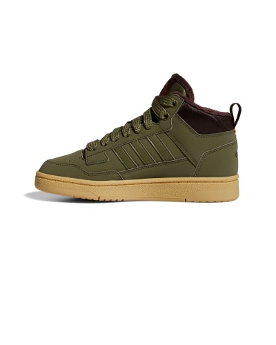 Scarpe sportive Sneakers Adidas Rapid Court Mid J Winter Caviglia alta Ragazzo Donna Lifestyle Verde - Sports Shoes Sneakers Adidas Rapid Court Mid J Winter High Ankle Boy Women Lifestyle Green - Chaussures de sport Baskets Adidas Rapid Court Mid J Winter High Ankle Garçon Femme Lifestyle Vert - Sportschuhe Sneakers Adidas Rapid Court Mid J Winter High Ankle Junge Damen Lifestyle Grün