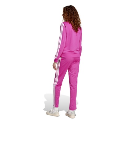 Tuta intera Completa Adidas DONNA 3-Stripes Poliestere Fucsia - Adidas WOMEN'S 3-Stripes Polyester Fuchsia Full Tracksuit - Survêtement Adidas FEMME 3-Stripes Polyester Fuchsia - Adidas DAMEN 3-Streifen Polyester Fuchsia Kompletter Trainingsanzug