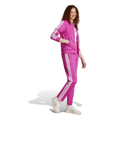 Tuta intera Completa Adidas DONNA 3-Stripes Poliestere Fucsia - Adidas WOMEN'S 3-Stripes Polyester Fuchsia Full Tracksuit - Survêtement Adidas FEMME 3-Stripes Polyester Fuchsia - Adidas DAMEN 3-Streifen Polyester Fuchsia Kompletter Trainingsanzug
