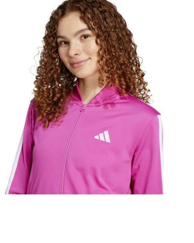 Tuta intera Completa Adidas DONNA 3-Stripes Poliestere Fucsia - Adidas WOMEN'S 3-Stripes Polyester Fuchsia Full Tracksuit - Survêtement Adidas FEMME 3-Stripes Polyester Fuchsia - Adidas DAMEN 3-Streifen Polyester Fuchsia Kompletter Trainingsanzug