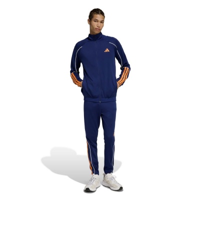 Tuta Sportiva ADIDAS 3-Stripes Stadium Uomo Poliestere Blue - Adidas 3-Stripes Stadium Tracksuit for Men Polyester Blue - Survêtement Adidas Stadium 3 bandes pour homme polyester Blue - Adidas 3-Streifen Stadium Trainingsanzug für Herren Polyester Blau