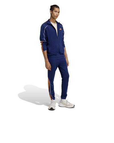 Tuta Sportiva ADIDAS 3-Stripes Stadium Uomo Poliestere Blue - Adidas 3-Stripes Stadium Tracksuit for Men Polyester Blue - Survêtement Adidas Stadium 3 bandes pour homme polyester Blue - Adidas 3-Streifen Stadium Trainingsanzug für Herren Polyester Blau