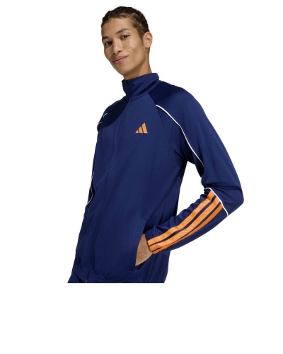 Tuta Sportiva ADIDAS 3-Stripes Stadium Uomo Poliestere Blue - Adidas 3-Stripes Stadium Tracksuit for Men Polyester Blue - Survêtement Adidas Stadium 3 bandes pour homme polyester Blue - Adidas 3-Streifen Stadium Trainingsanzug für Herren Polyester Blau
