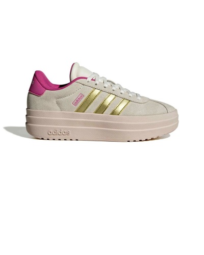 Scarpe sportive sneakers adidas VL Court Bold Platform Donna Bianco Rosa Oro - Sports Shoes Sneakers Adidas VL Court Bold Platform Womens White Pink Gold - chaussures de sport Adidas VL Court Bold Platform pour femme, blanches, roses et dorées. - Adidas VL Court Bold Platform Damen-Sneaker, Weiß, Rosa, Gold