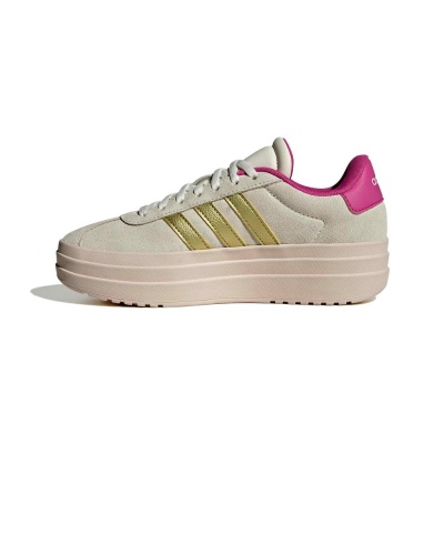 Scarpe sportive sneakers adidas VL Court Bold Platform Donna Bianco Rosa Oro - Sports Shoes Sneakers Adidas VL Court Bold Platform Womens White Pink Gold - chaussures de sport Adidas VL Court Bold Platform pour femme, blanches, roses et dorées. - Adidas VL Court Bold Platform Damen-Sneaker, Weiß, Rosa, Gold