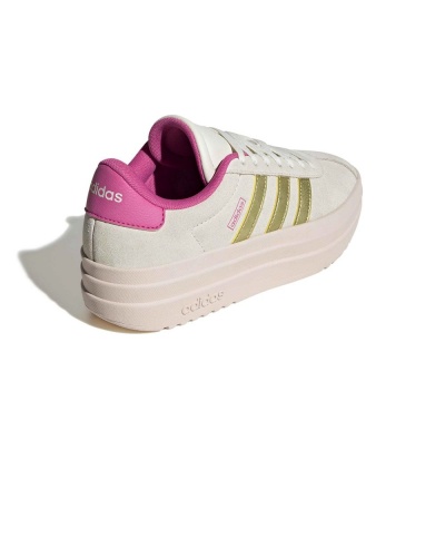 Scarpe sportive sneakers adidas VL Court Bold Platform Donna Bianco Rosa Oro - Sports Shoes Sneakers Adidas VL Court Bold Platform Womens White Pink Gold - chaussures de sport Adidas VL Court Bold Platform pour femme, blanches, roses et dorées. - Adidas VL Court Bold Platform Damen-Sneaker, Weiß, Rosa, Gold