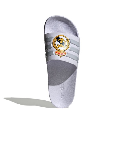 Ciabatte Adidas ADILETTE SHOWER Real Madrid FC unisex mare piscina nuoto tempo libero gomma Bianco - Adidas ADILETTE SHOWER Real Madrid FC unisex sea swimming pool swimming free time rubber slippers White - Chaussons de bain unisexes Adidas ADILETTE SHOWER Real Madrid FC, en caoutchouc, pour la piscine, la mer et les loisirs, blancs - Adidas ADILETTE SHOWER Real Madrid FC Unisex-Slipper für Meer, Schwimmbad, Schwimmen, Freizeit, Gummi, Weiß