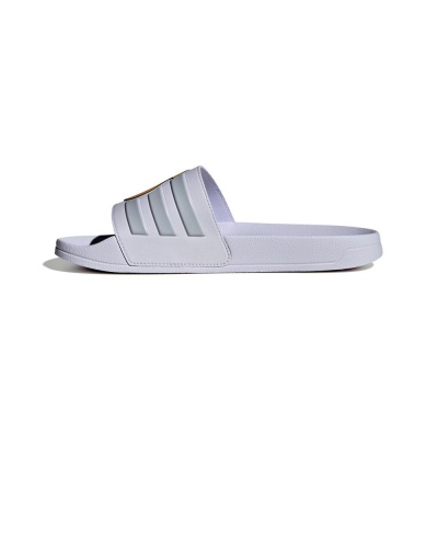 Ciabatte Adidas ADILETTE SHOWER Real Madrid FC unisex mare piscina nuoto tempo libero gomma Bianco - Adidas ADILETTE SHOWER Real Madrid FC unisex sea swimming pool swimming free time rubber slippers White - Chaussons de bain unisexes Adidas ADILETTE SHOWER Real Madrid FC, en caoutchouc, pour la piscine, la mer et les loisirs, blancs - Adidas ADILETTE SHOWER Real Madrid FC Unisex-Slipper für Meer, Schwimmbad, Schwimmen, Freizeit, Gummi, Weiß