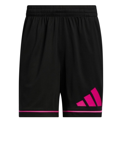 pantaloncini sportivi Adidas BasketBall Badge of Sport uomo Con tasche Nero Fucsia - Adidas BasketBall Badge of Sport Men's Sports Shorts With Pockets Black Fuchsia - Short de sport Adidas BasketBall Badge of Sport pour homme avec poches, noir fuchsia - Adidas BasketBall Badge of Sport Herren Sportshorts mit Taschen Schwarz Fuchsia