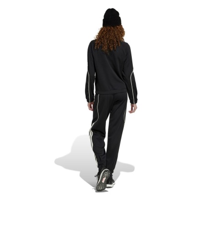 Tuta intera Completa Adidas DONNA Stadium W Poliestere Nero - Adidas WOMEN'S Stadium W Polyester Black Full Tracksuit - Survêtement Adidas Stadium W en polyester noir pour femme - Adidas DAMEN Stadium W Polyester Schwarz Kompletter Trainingsanzug