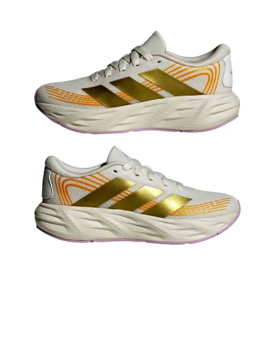 Scarpe da Ginnastica sneakers Adidas GALAXY 8 Junior Bianco Oro Arancione - Sport shoes sneakers Adidas GALAXY 8 Junior White Gold Orange - Chassures de sport Adidas GALAXY 8 Junior Blanc Or Orange - Adidas GALAXY 8 Junior Sportschuhe, Sneaker, Weiß, Gold, Orange