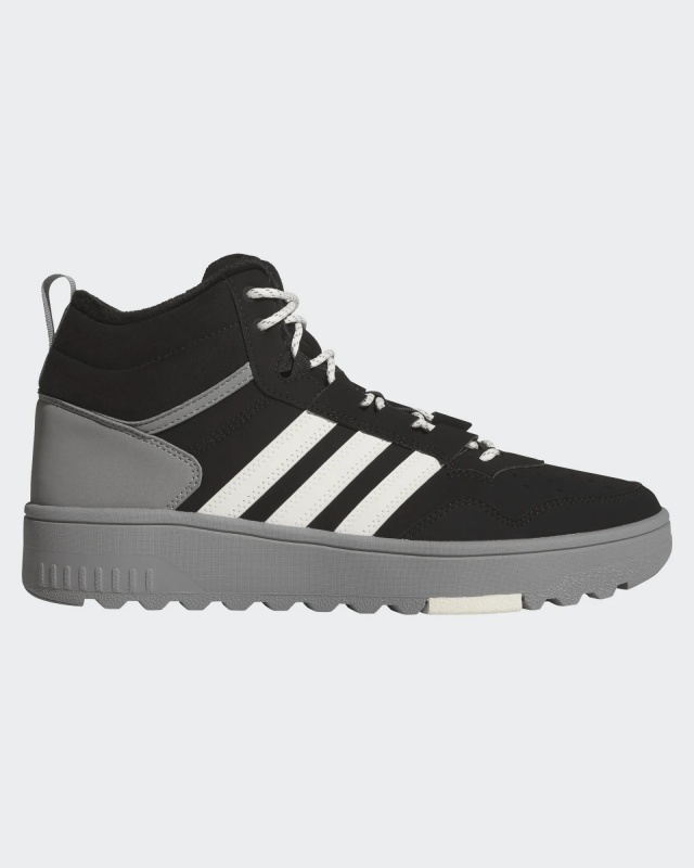 Scarpe sportive Sneakers Adidas Hoops 4.0 Mid Winter Caviglia alta Lifestyle UOMO Nero, Bianco, Grigio - Adidas Hoops 4.0 Mid Winter High-Top Lifestyle Sneakers for Men Black, White, Grey - Baskets montantes lifestyle Adidas Hoops 4.0 Mid Winter pour homme, noir, blanc, gris - Adidas Hoops 4.0 Mid Winter High-Top Lifestyle-Sneaker für Herren, Schwarz, Weiß, Grau