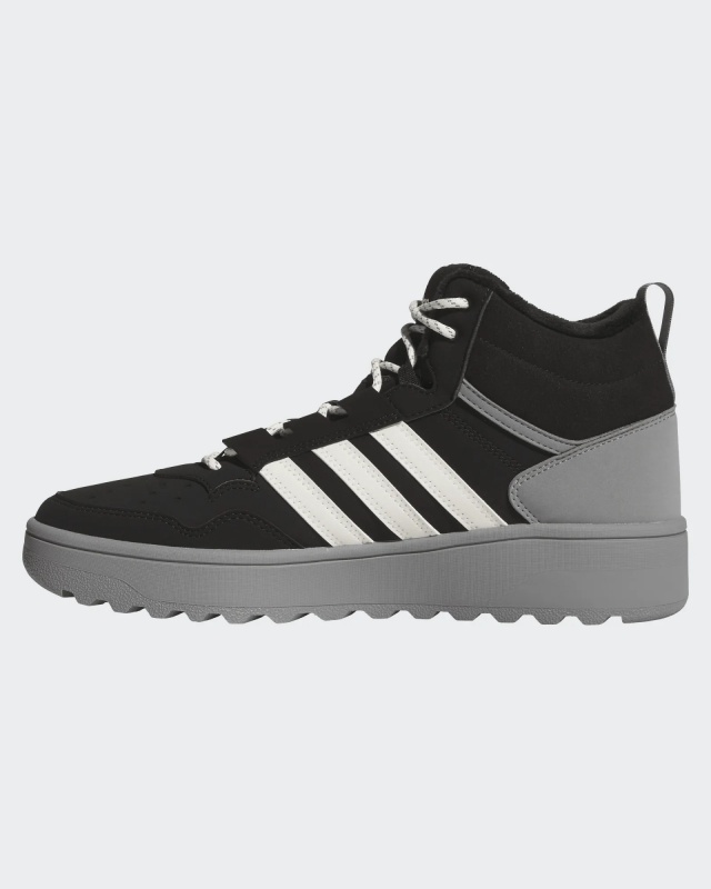 Scarpe sportive Sneakers Adidas Hoops 4.0 Mid Winter Caviglia alta Lifestyle UOMO Nero, Bianco, Grigio - Adidas Hoops 4.0 Mid Winter High-Top Lifestyle Sneakers for Men Black, White, Grey - Baskets montantes lifestyle Adidas Hoops 4.0 Mid Winter pour homme, noir, blanc, gris - Adidas Hoops 4.0 Mid Winter High-Top Lifestyle-Sneaker für Herren, Schwarz, Weiß, Grau