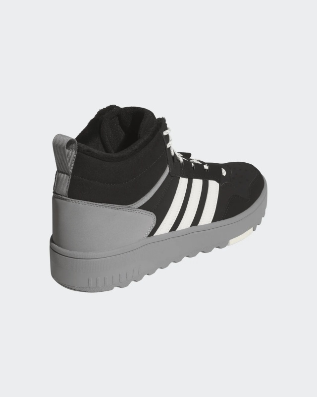 Scarpe sportive Sneakers Adidas Hoops 4.0 Mid Winter Caviglia alta Lifestyle UOMO Nero, Bianco, Grigio - Adidas Hoops 4.0 Mid Winter High-Top Lifestyle Sneakers for Men Black, White, Grey - Baskets montantes lifestyle Adidas Hoops 4.0 Mid Winter pour homme, noir, blanc, gris - Adidas Hoops 4.0 Mid Winter High-Top Lifestyle-Sneaker für Herren, Schwarz, Weiß, Grau