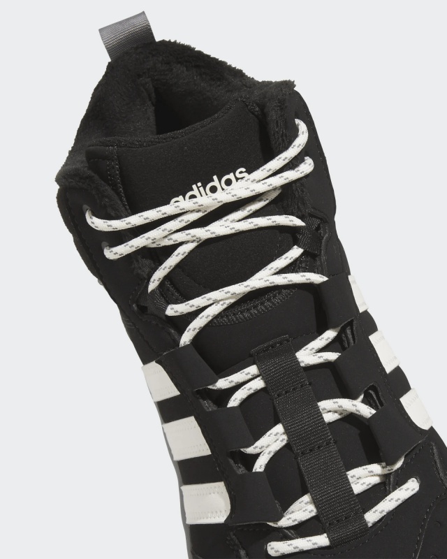 Scarpe sportive Sneakers Adidas Hoops 4.0 Mid Winter Caviglia alta Lifestyle UOMO Nero, Bianco, Grigio - Adidas Hoops 4.0 Mid Winter High-Top Lifestyle Sneakers for Men Black, White, Grey - Baskets montantes lifestyle Adidas Hoops 4.0 Mid Winter pour homme, noir, blanc, gris - Adidas Hoops 4.0 Mid Winter High-Top Lifestyle-Sneaker für Herren, Schwarz, Weiß, Grau
