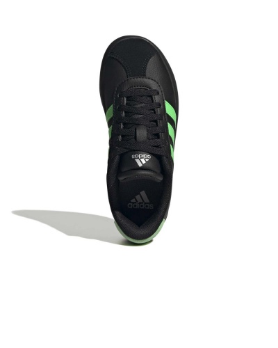 Scarpe sportiva Adidas VL Court 3.0 K Bambini Donna Nero Verde - Sport Shoes Sneakers Adidas VL Court 3.0 K Kids' Womens Black Green - Chaussures de sport Adidas VL Court 3.0 K pour enfants et femmes, noir et vert - Adidas VL Court 3.0 K Sportschuhe, Sneaker, Kinder, Damen, Schwarz, Grün