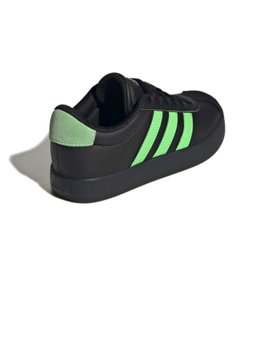 Scarpe sportiva Adidas VL Court 3.0 K Bambini Donna Nero Verde - Sport Shoes Sneakers Adidas VL Court 3.0 K Kids' Womens Black Green - Chaussures de sport Adidas VL Court 3.0 K pour enfants et femmes, noir et vert - Adidas VL Court 3.0 K Sportschuhe, Sneaker, Kinder, Damen, Schwarz, Grün