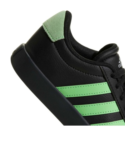 Scarpe sportiva Adidas VL Court 3.0 K Bambini Donna Nero Verde - Sport Shoes Sneakers Adidas VL Court 3.0 K Kids' Womens Black Green - Chaussures de sport Adidas VL Court 3.0 K pour enfants et femmes, noir et vert - Adidas VL Court 3.0 K Sportschuhe, Sneaker, Kinder, Damen, Schwarz, Grün