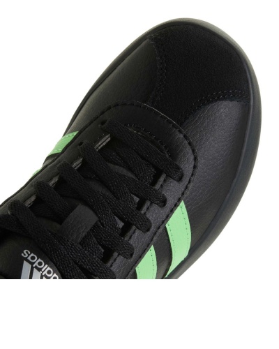 Scarpe sportiva Adidas VL Court 3.0 K Bambini Donna Nero Verde - Sport Shoes Sneakers Adidas VL Court 3.0 K Kids' Womens Black Green - Chaussures de sport Adidas VL Court 3.0 K pour enfants et femmes, noir et vert - Adidas VL Court 3.0 K Sportschuhe, Sneaker, Kinder, Damen, Schwarz, Grün