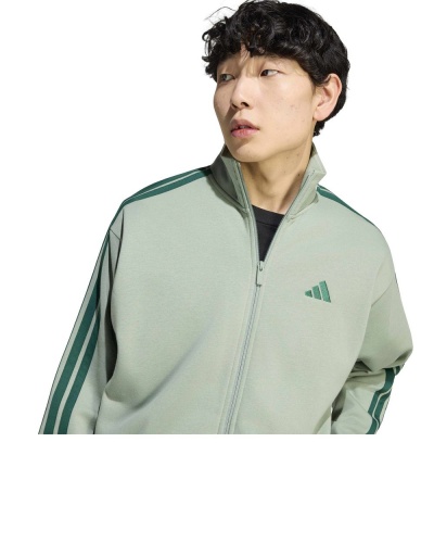 Tuta intera completa tempo libero Adidas 3-Stripes Fleece Cotone Felpato uomo Grigio Verde - Adidas 3-Stripes Fleece Cotton Men's Leisure Tracksuit Grey Green - Survêtement de loisirs Adidas 3 bandes en molleton de coton pour homme, gris et vert - Adidas 3-Streifen Fleece-Baumwoll-Freizeit-Trainingsanzug für Herren, Grau/Grün